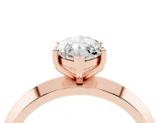Marquise Knife-Edge Solitaire Engagement Ring Setting | Plain Band | Rose Gold