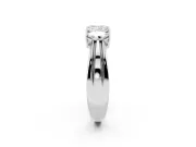 Five-Stone Marquise Diamond Split Shank Ring Set in Platinum with Shared Prong Setting