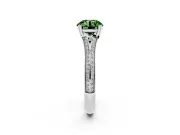 Round Split Shank Engagement Ring Setting for a Fancy Green Lab-Grown Diamond | White Gold
