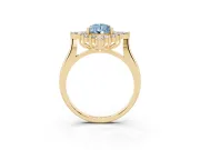 Pear-Shaped Engagement Ring Setting for a Fancy Blue Lab-Grown Diamond | Yellow Gold - Design NV-24790