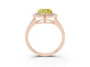 Heart-Shaped Halo Engagement Ring Setting for a Fancy Yellow Lab-Grown Diamond | Rose Gold - Design NV-24719
