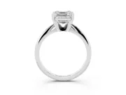 Asscher Cut Plain Knife-Edge Solitaire Engagement Ring Setting | Claw Prongs | Platinum