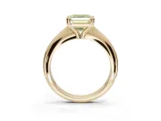 Princess Cut Tapered Solitaire Engagement Ring Setting for a Fancy Yellow Lab-Grown Diamond | Yellow Gold