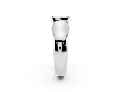 Pear-Shaped Half Bezel Solitaire Engagement Ring Setting | Wide Band | Platinum