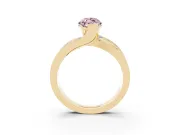 Marquise Graduated Bypass Engagement Ring Setting for a Fancy Pink Lab-Grown Diamond | Yellow Gold