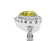 Heart-Shaped Halo Engagement Ring Setting for a Fancy Yellow Lab-Grown Diamond | Sterling Silver - Design NV-24788
