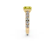 Asscher Cut Engagement Ring Setting for a Fancy Yellow Lab-Grown Diamond | Yellow Gold - Design NV-24643