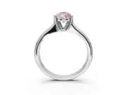 Pear-Shaped Double Claw Solitaire Engagement Ring Setting for a Fancy Pink Lab-Grown Diamond | Platinum