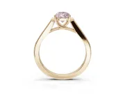 Pear-Shaped Engagement Ring Setting for a Fancy Pink Lab-Grown Diamond | Yellow Gold - Design NV-24597
