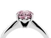 Oval Solitaire Engagement Ring Setting for a Fancy Pink Lab-Grown Diamond | Platinum