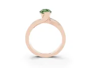 Marquise Graduated Bypass Engagement Ring Setting for a Fancy Green Lab-Grown Diamond | Rose Gold