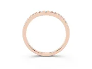 Round Lab-Grown Diamond Pavé Contour Wedding Band | Shared Prongs | Rose Gold