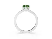 Emerald Cut Split Shank Engagement Ring Setting for a Fancy Green Lab-Grown Diamond | Platinum
