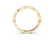 Marquise Diamond Smooth Bezel Eternity Band Set in Yellow gold with Full Circle of Stones