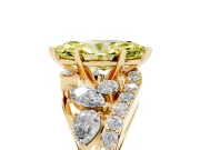 Marquise Bypass Pavé Engagement Ring Setting for a Fancy Yellow Lab-Grown Diamond | Yellow Gold