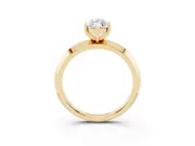 Marquise Knife-Edge Solitaire Engagement Ring Setting | Plain Band | Yellow Gold