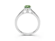 Pear-Shaped Cathedral Engagement Ring Setting for a Fancy Green Lab-Grown Diamond | Platinum