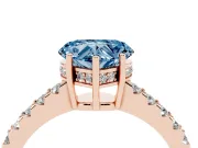 Heart-Shaped Engagement Ring Setting for a Fancy Blue Lab-Grown Diamond | Rose Gold - Design NV-24649