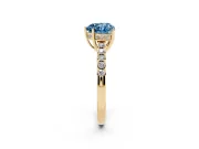 Heart-Shaped Engagement Ring Setting for a Fancy Blue Lab-Grown Diamond | Yellow Gold - Design NV-24649
