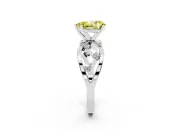 Pear-Shaped Loop Engagement Ring Setting for a Fancy Yellow Lab-Grown Diamond | Sterling Silver