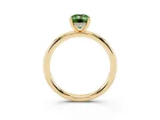 Emerald Cut Hidden Halo Ring Setting for a Fancy Green Lab-Grown Diamond | Yellow Gold