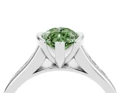 Marquise Half Bezel Engagement Ring Setting for a Fancy Green Lab-Grown Diamond | White Gold