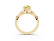 Marquise Floral Solitaire Engagement Ring Setting for a Fancy Yellow Lab-Grown Diamond | Yellow Gold