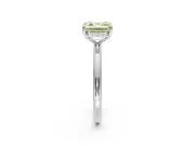 Asscher Cut Hidden Halo Ring Setting for a Fancy Yellow Lab-Grown Diamond | White Gold