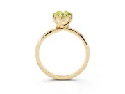 Oval Bypass Solitaire Engagement Ring Setting for a Fancy Yellow Lab-Grown Diamond | Yellow Gold