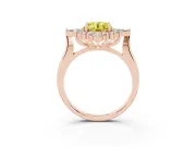 Round Engagement Ring Setting for a Fancy Yellow Lab-Grown Diamond | Rose Gold - Design NV-24790