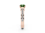 Cushion Cut Channel Engagement Ring Setting for a Fancy Green Lab-Grown Diamond | Rose Gold - Design NV-24671