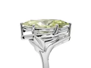Marquise Leaf Bypass Solitaire Engagement Ring Setting for a Fancy Yellow Lab-Grown Diamond | Sterling Silver