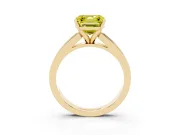 Asscher Cut Channel Engagement Ring Setting for a Fancy Yellow Lab-Grown Diamond | Yellow Gold