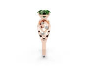 Round Loop Engagement Ring Setting for a Fancy Green Lab-Grown Diamond | Rose Gold