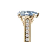 Pear-Shaped Engagement Ring Setting for a Fancy Blue Lab-Grown Diamond | Yellow Gold - Design NV-24597