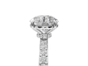 Round Hidden Halo Engagement Ring Setting | White Gold