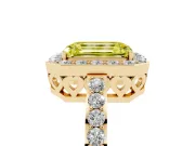 Emerald Cut Halo Engagement Ring Setting for a Fancy Yellow Lab-Grown Diamond | Yellow Gold - Design NV-24751
