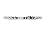 Round Lab-Grown Diamond Heart Link Tennis Bracelet | Alternating Hearts | Sterling Silver
