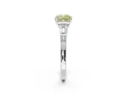 Cushion Cut Tapered Baguette Engagement Ring Setting for a Fancy Yellow Lab-Grown Diamond | Platinum