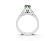 Marquise Channel Engagement Ring Setting for a Fancy Green Lab-Grown Diamond | Sterling Silver - Design NV-24671