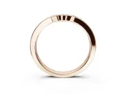 Round Lab-Grown Diamond Pavé Contour Wedding Band | Raised Rails | Rose Gold