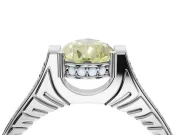 Pear-Shaped Engagement Ring Setting for a Fancy Yellow Lab-Grown Diamond | Sterling Silver - Design NV-24586