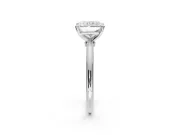 Radiant Cut Solitaire Engagement Ring Setting | Tapered Plain Band | Platinum