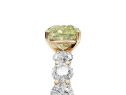 Cushion Cut Engagement Ring Setting for a Fancy Yellow Lab-Grown Diamond | Yellow Gold - Design NV-24455