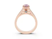Pear-Shaped Channel Engagement Ring Setting for a Fancy Pink Lab-Grown Diamond | Rose Gold - Design NV-24671