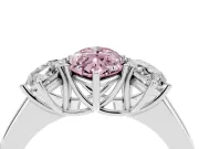 Marquise 3 Stone Engagement Ring Setting for a Fancy Pink Lab-Grown Diamond | Platinum
