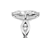 Marquise Twisted Infinity Engagement Ring Setting | Accented Strands | Platinum