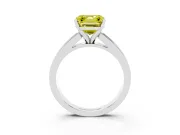 Asscher Cut Channel Engagement Ring Setting for a Fancy Yellow Lab-Grown Diamond | Platinum