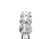 Oval Diamond Eternity Band Set in White gold with Shared Prongs