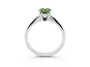 Oval Solitaire Engagement Ring Setting for a Fancy Green Lab-Grown Diamond | Platinum